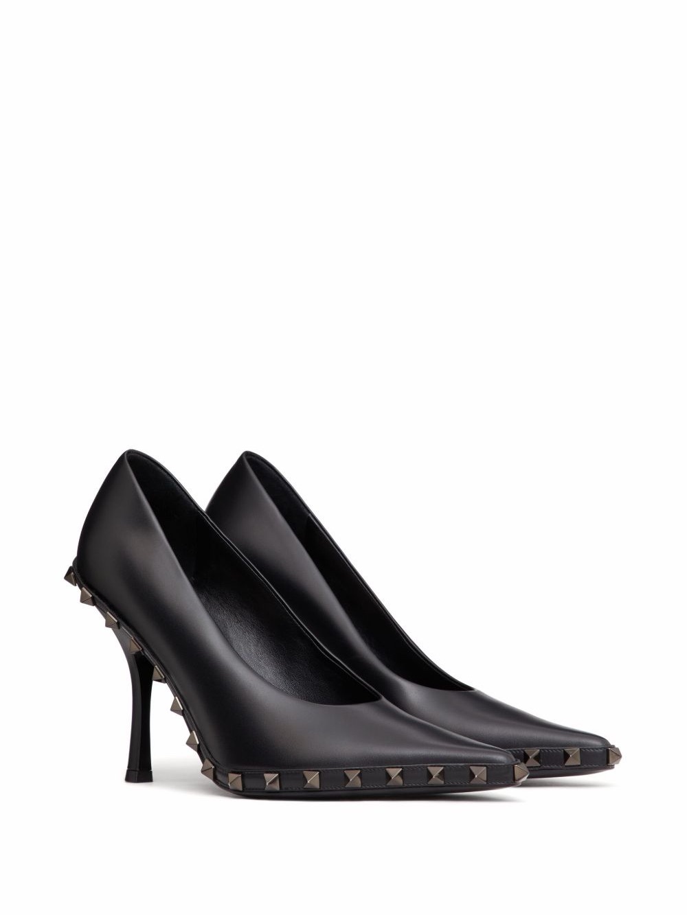 Valentino Garavani Black Rockstud Pointed Toe Heels